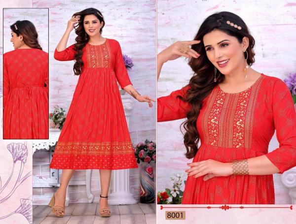 Trendy Golden Beauty Touch Rayon Designer Exclusive Kurti colllection